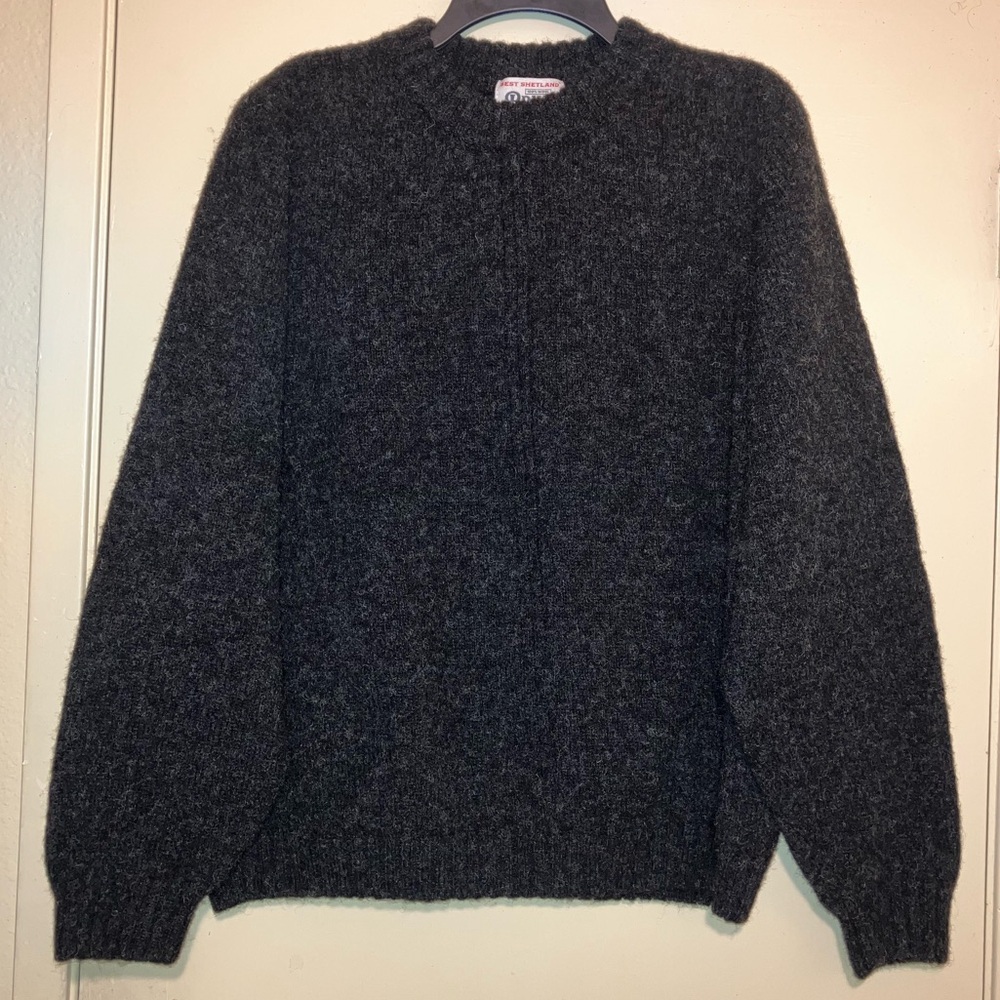 Brut Archives Shetland 100% Wool Sweater in Charcoal Sz 2XL